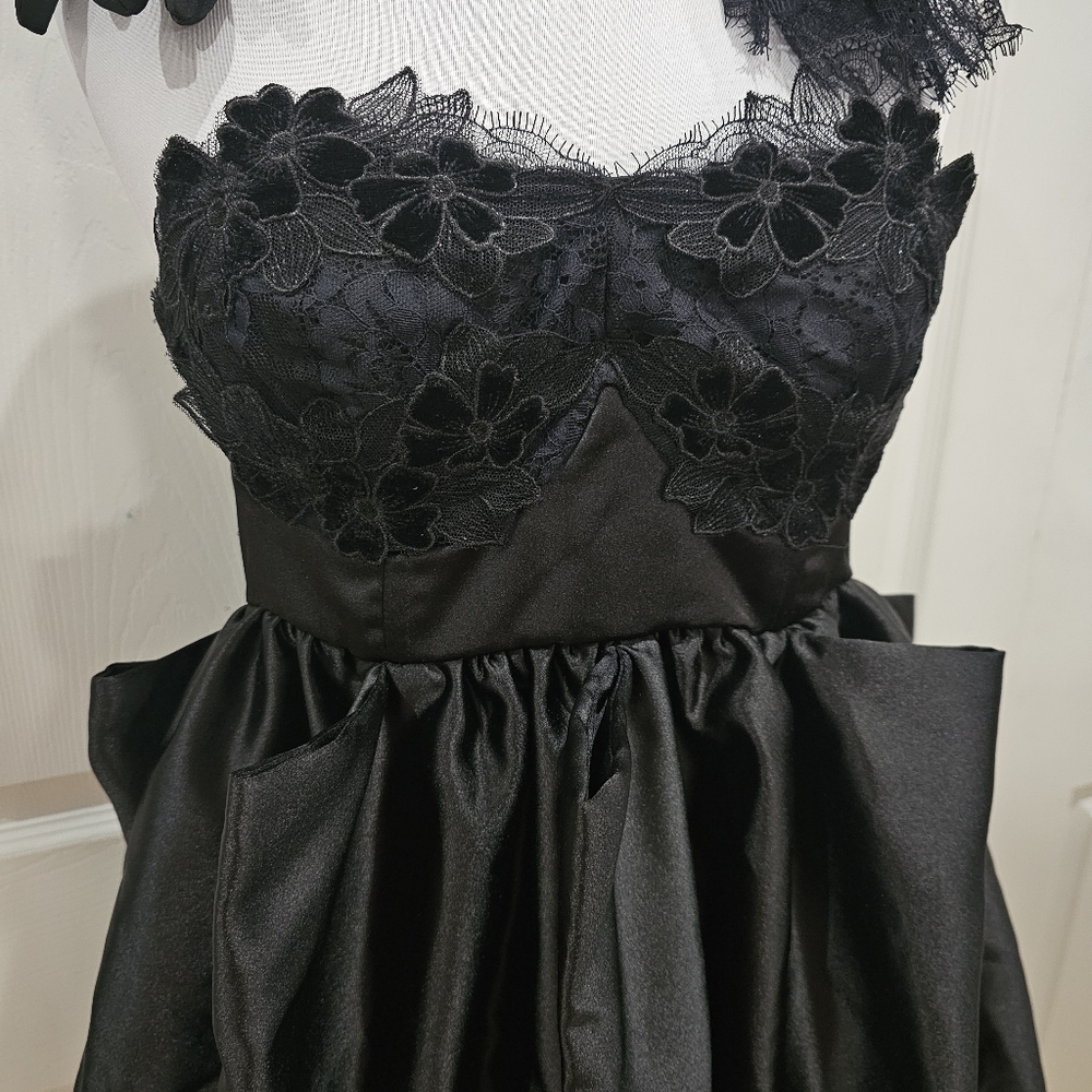 ~SOLD~ Dolls Kill For Love and Lemons Black Lace Virginia Mini Dress w Gloves S - Picture 3 of 10